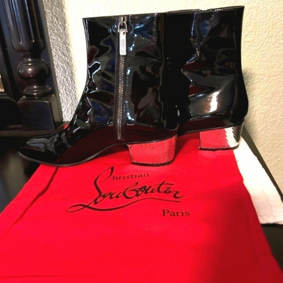 Louboutin Patent Leather Disco Boots Size 6 - Picture 8 of 13